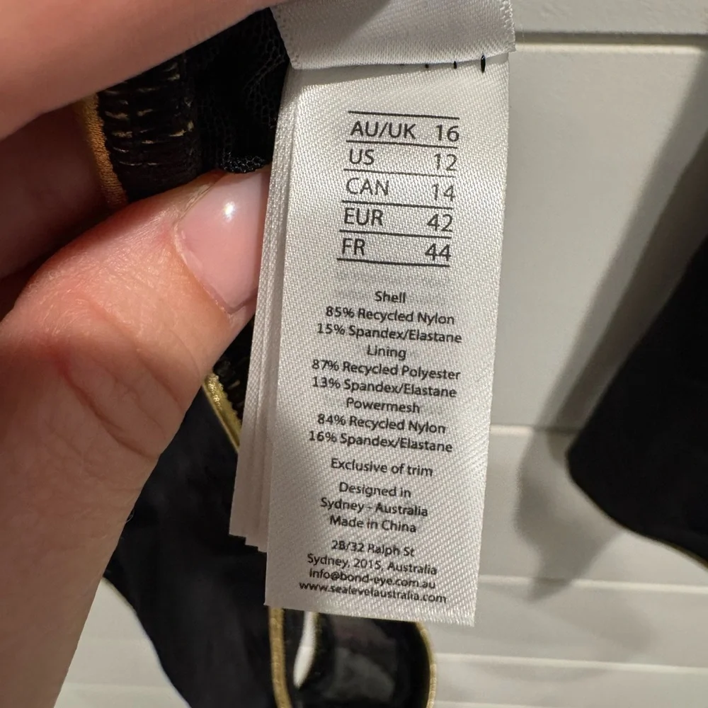 NWOT India Hicks x Sea Level black Piper surf suit